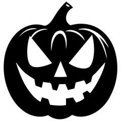 Pumpkin silhouette icon on a white background