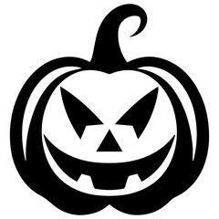 Pumpkin silhouette icon on a white background