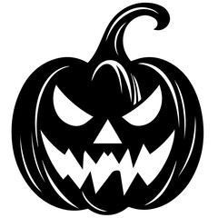 Pumpkin silhouette icon on a white background