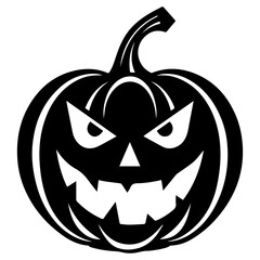 Pumpkin silhouette icon on a white background