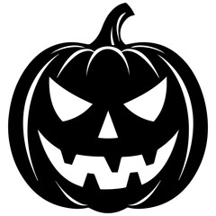 Pumpkin silhouette icon on a white background