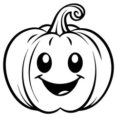 Pumpkin silhouette icon on a white background