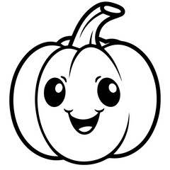Pumpkin silhouette icon on a white background