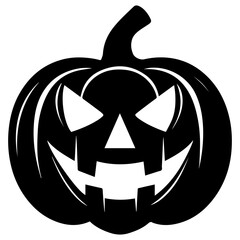 Pumpkin silhouette icon on a white background