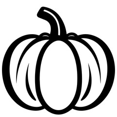 Pumpkin silhouette icon on a white background