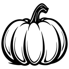 Pumpkin silhouette icon on a white background