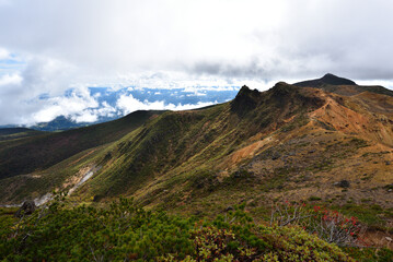 Climbing  Mount Adatara, Fukushima, Japan
