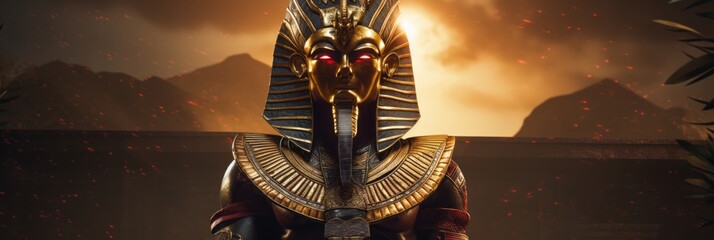 The egyptian god osiris.generative ai
 - obrazy, fototapety, plakaty