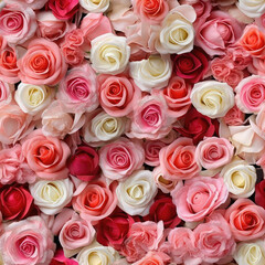Pattern of roses, generative AI