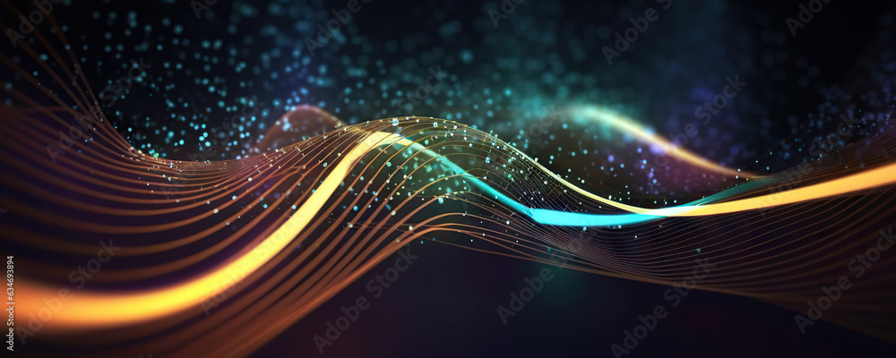 Poster abstract digital background. can be used for technological processes, neural networks and ai, digita