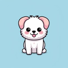 Obraz na płótnie Canvas cute kawaii dog