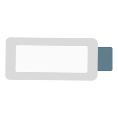 battery icon flat style vector