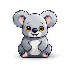 Obraz premium Koala. Koala hand-drawn comic illustration. Cute vector doodle style cartoon illustration.