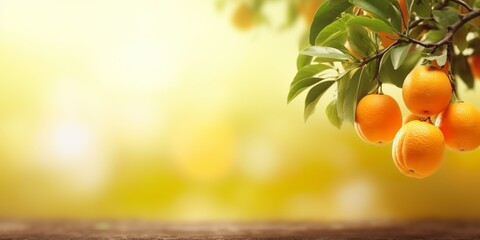 oranges on the tree background
