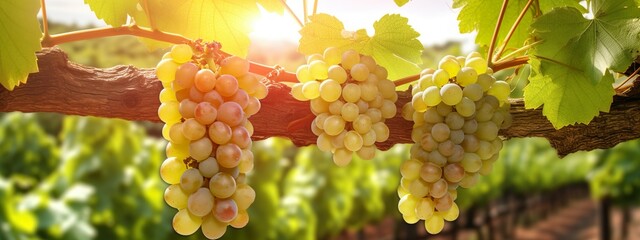 Grapes at sunset