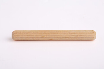 Versatile wooden dowel for easy furniture assembly.