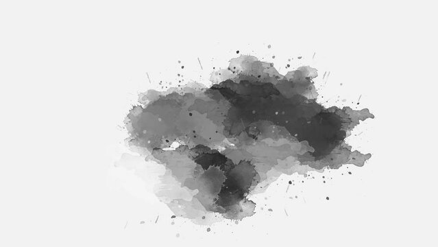 Abstract slow-motion paint and ink brush reveal that expands gradually, creating a smooth transition effect suitable for overlays and compositing.