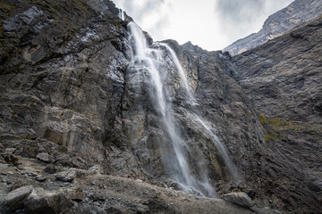 Fototapeta na wymiar Waterfall of the Cirque of Gavarnie, French Pyrenees