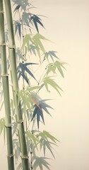 Chinese ink freehand bamboo, Chinese traditional Chinese style abstract bamboo poetic ink painting