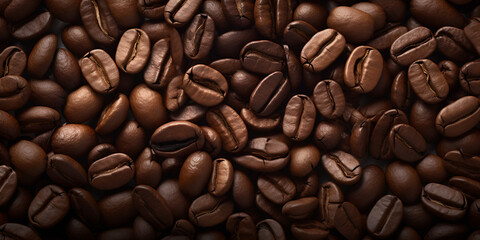 close up of Roasted coffee beans