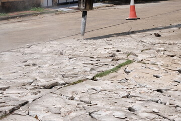 concrete road surface
Road drilling for repairs