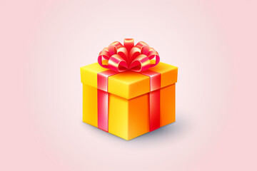 Fototapeta premium gift box with ribbon generated AI