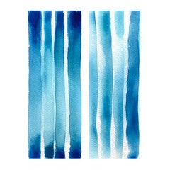 Watercolor Brush Strokes Аnd Dots Blue Color Watercolor Paper Texture Artificial Intelligence