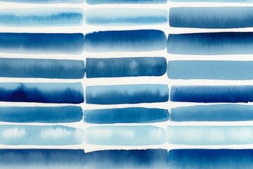 Watercolor Brush Strokes Аnd Dots Blue Color Watercolor Paper Texture Artificial Intelligence
