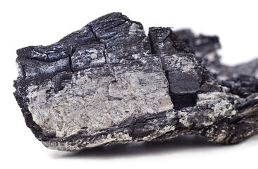 Pile of charcoal.