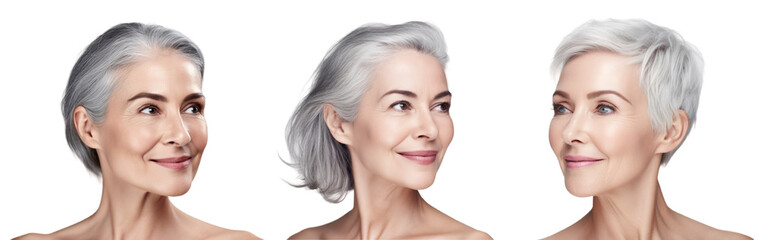 Portrait of an elderly women. Generative Ai