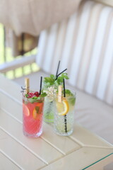 Iced Drinks cocktails iced coffee lemonade