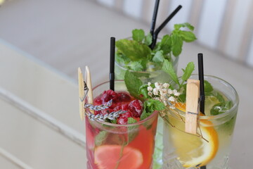 Iced Drinks cocktails iced coffee lemonade