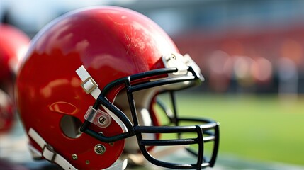 Fototapeta premium American Football Helmet, Generative AI