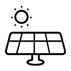 solar panel icon outline