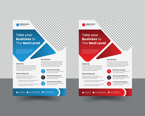 Modern flyer design, Corporate business flyer template design set, cover modern layout, flyer in A4 with colorful business proposal, poster, cover page, vector illustration.