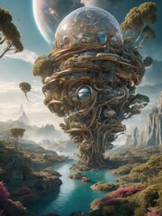 Merging organic and mechanical elements in a dreamlike fusion