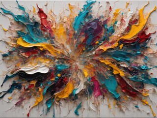 A canvas filled with swirling colors, bold brushstrokes, and unexpected textures