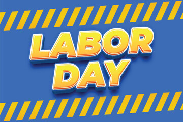 Labor day editable text effect template
