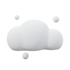 3d rendered weather forecast icon of cloud