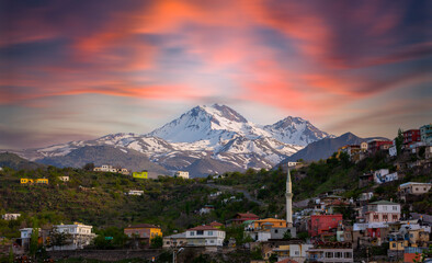 Spectacular view of erciyes, Turkey's second largest mountain