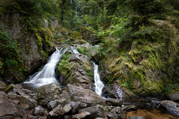 Beautiful waterfall in the Vosges area of France named 'de tendon' This photo is of the small...