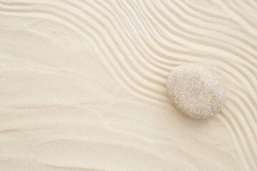 Fototapeta na wymiar Sandy texture with lanes for Zen garden meditation background