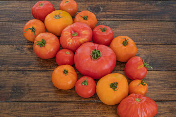 vegetables on wooden background