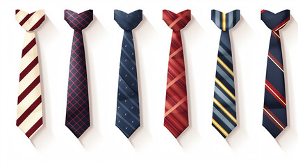 Conjunto de ícones de gravata. ilustração vetorial