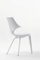 a white chair with legs