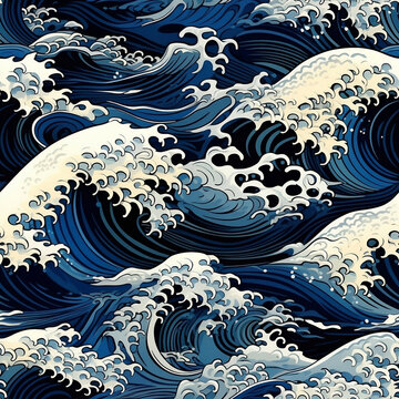 japan great wave wallpaper.  AI Generated Images