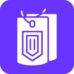 Vector Design Dog Tag Icon Style