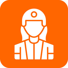 Vector Design Female Player Icon Style