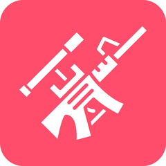 Vector Design Sniper Rifle Icon Style