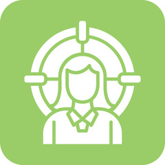 Vector Design Head Hunter Female Icon Style